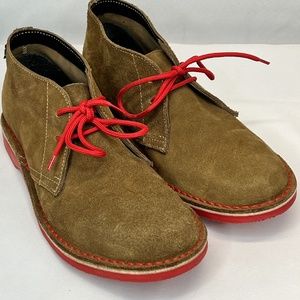 Veldskoen Chukka Boots Shoes Mens Size 7 Suede Brown Red Laces Soles Africa Veldskoen Chukka Boots Shoes Mens Size 7 Suede Brown Red  main image 3